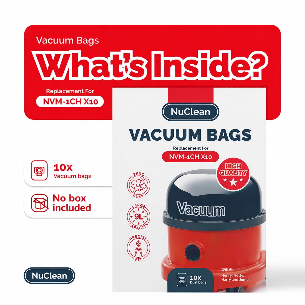 NuClean Henry Hoover bag showing secure sealing collar