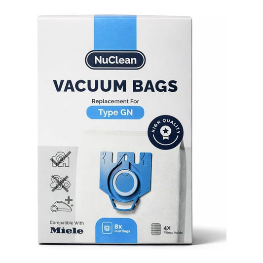 NuClean compatible Miele Hoover bags 8 pack